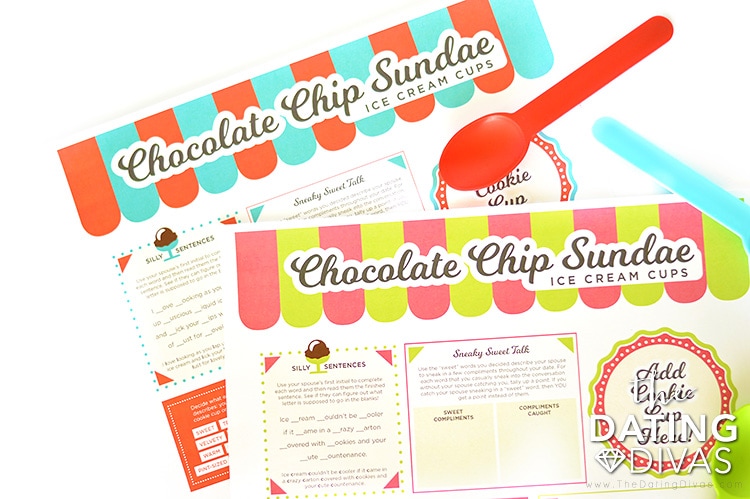 Chocolate Chip Sundae Ice Cream Cup Place Mats