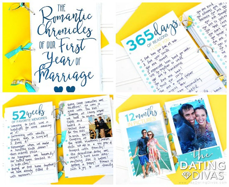 First Anniversary Memory Book Gift