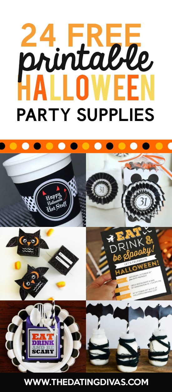 Halloween Party Supplies Printables