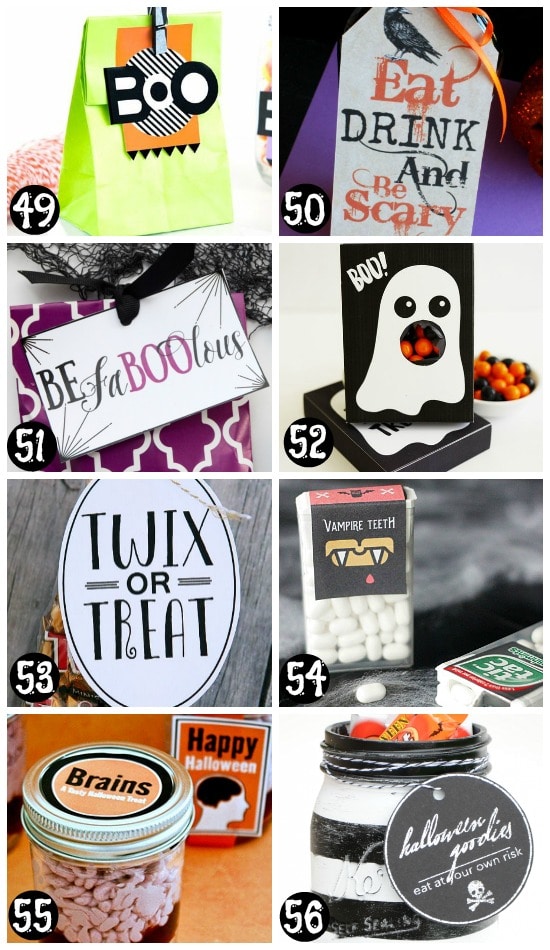 Printable Halloween Tags and Gift Ideas