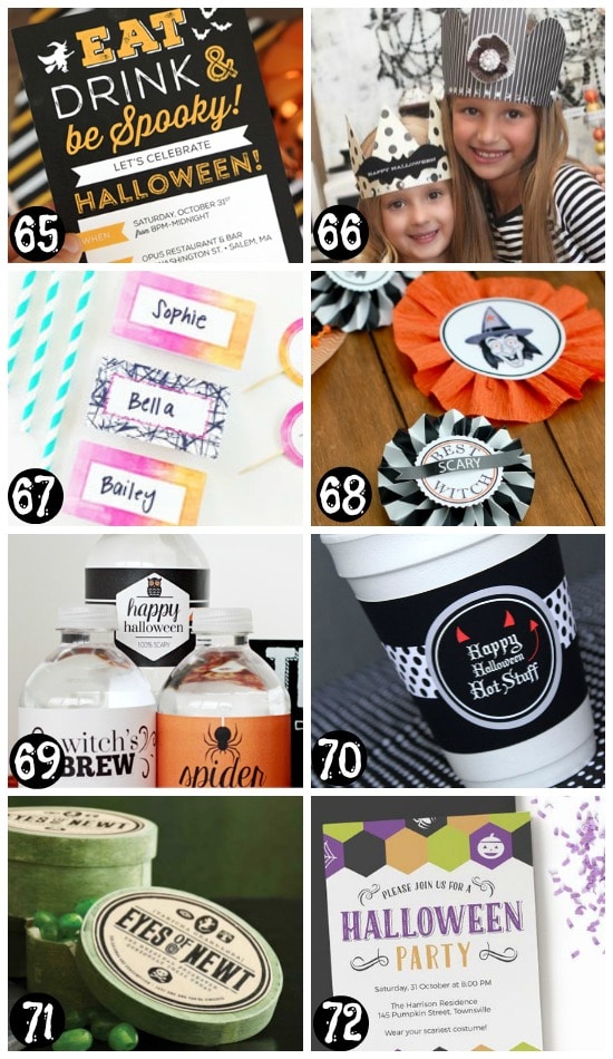 Free Printable Halloween Party Supplies