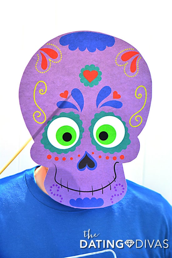 Sugar Skull photo booth props for Halloween.