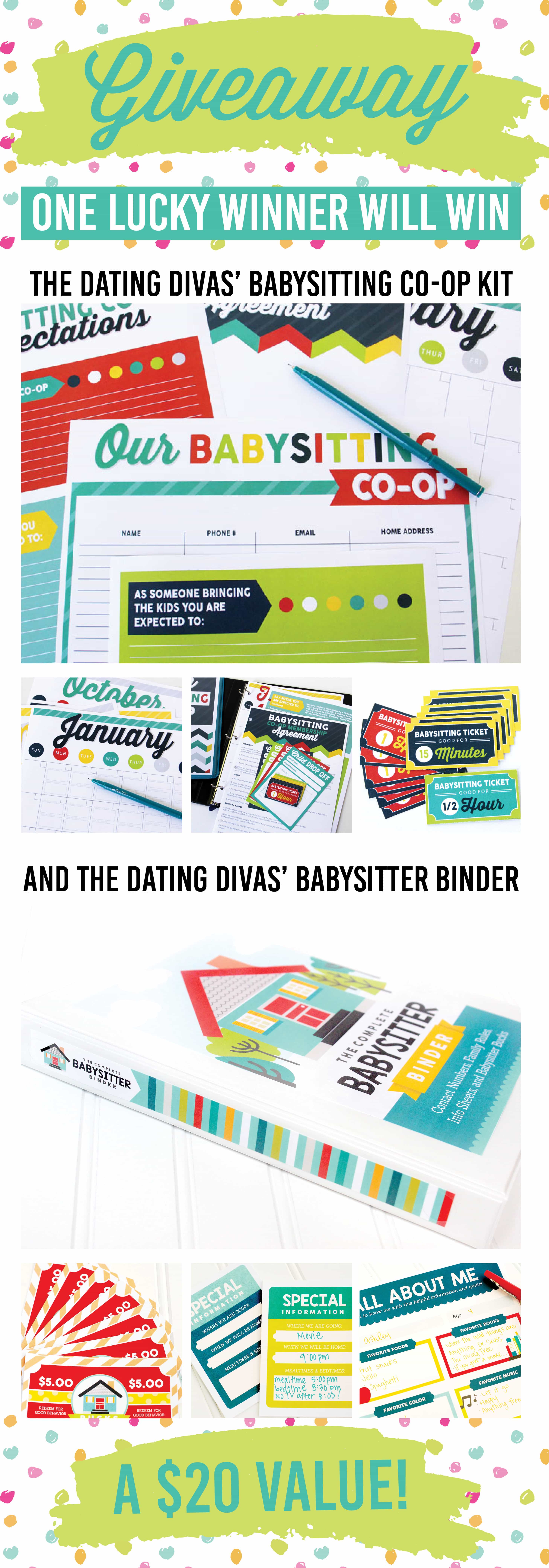 Pinterest Party Giveaway Babysitter Packs