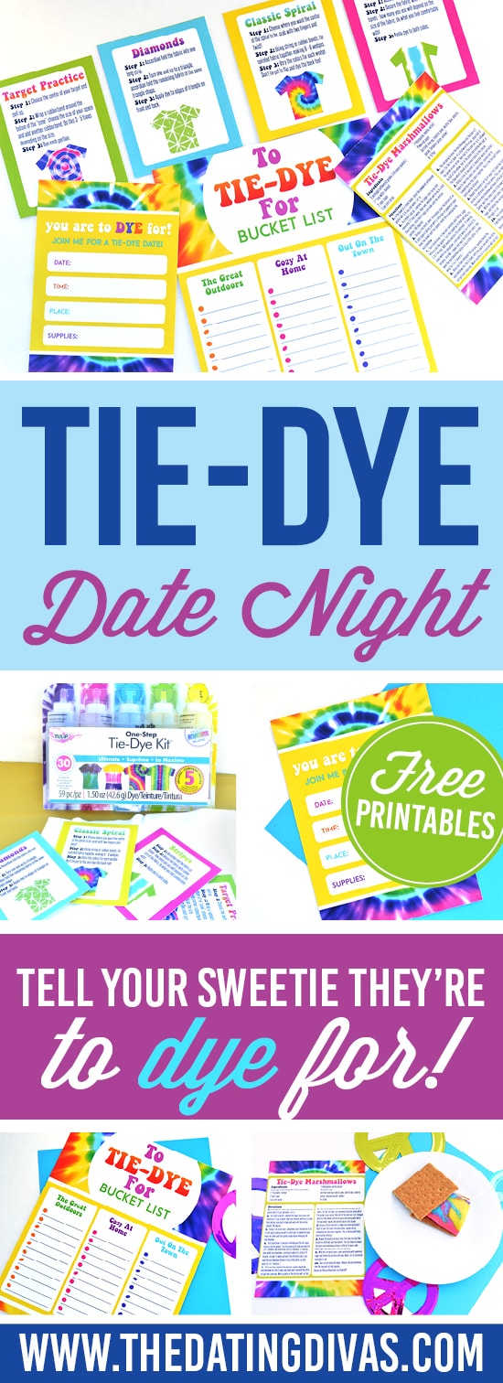Tie Dye Date Night with FREE printables!
