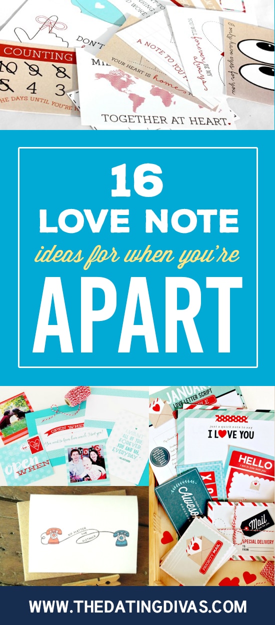 16 Love Note Ideas for When You're Apart