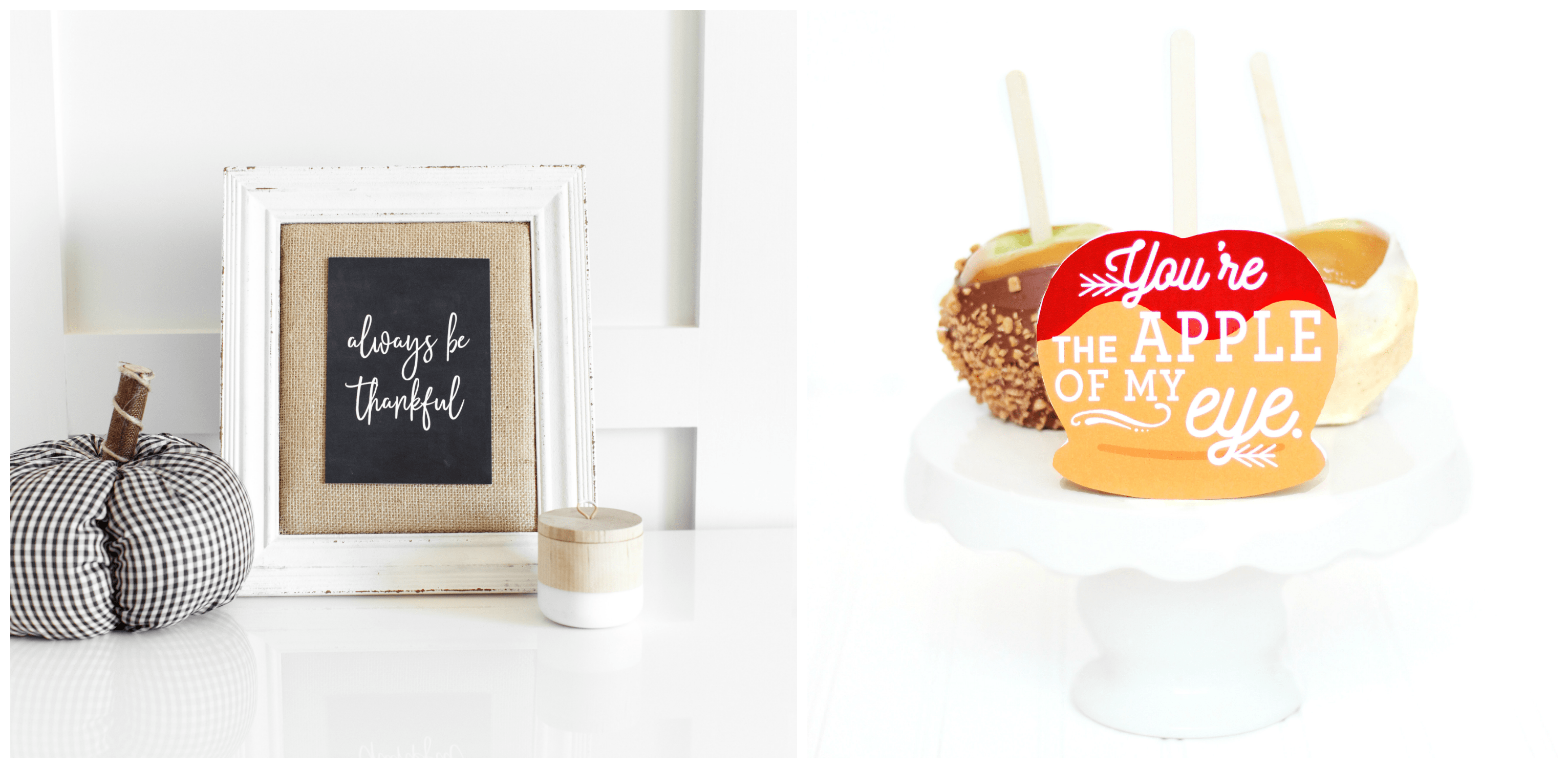 Fall Wall Print and Caramel Apple Printable