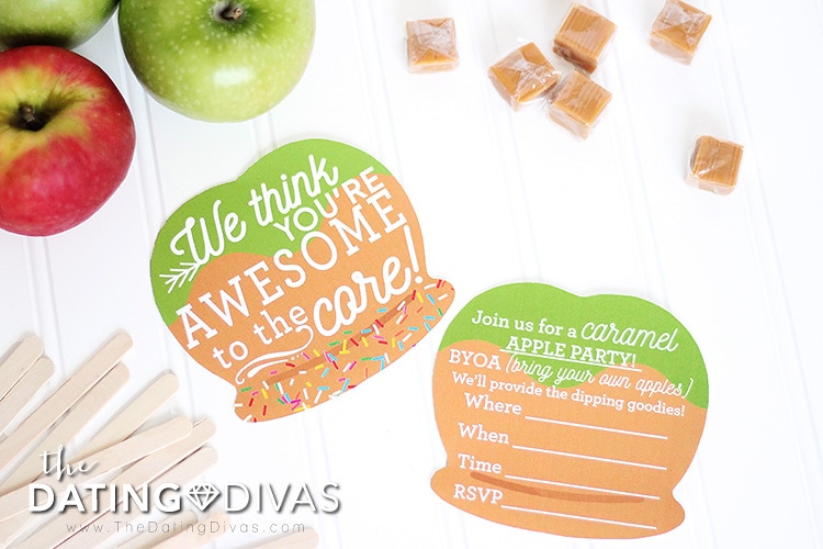Caramel Apple Party Group Date Invitation