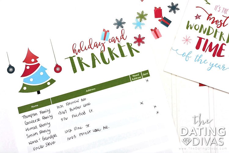 Christmas Card Tracker