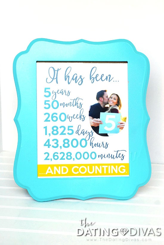 Fifth Anniversary Photo Frame