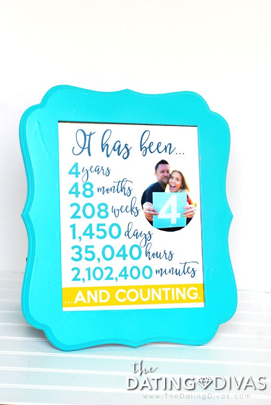 Fourth Anniversary Photo Frame Idea