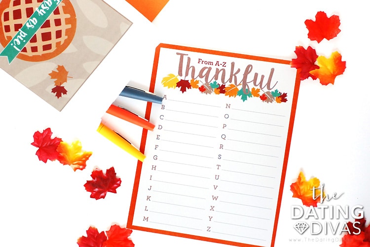 Thanksgiving Scavenger Hunt Scattergories Game