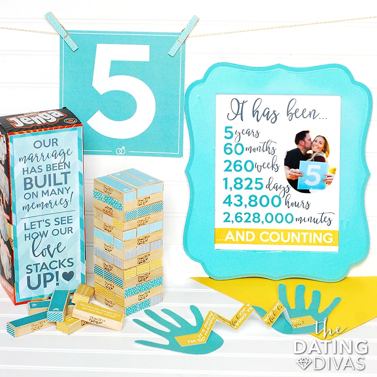 5th Anniversary Printable Kits