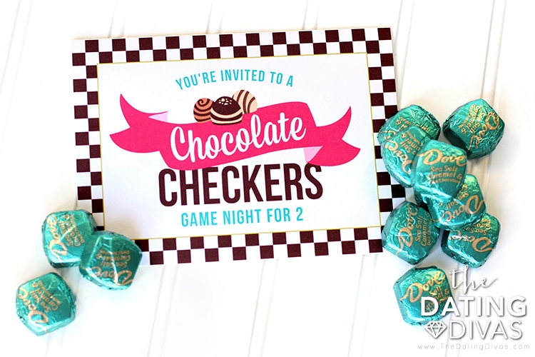 Chocolate Checkers Date Invite