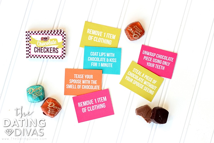 Chocolate Checkers Game Cards