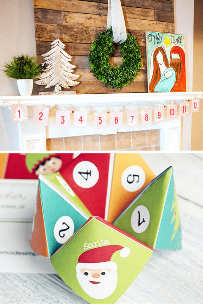 Christmas Cootie Catcher and Advent Banner