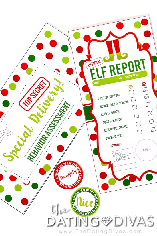 Kid-Friendly Elf Report Card