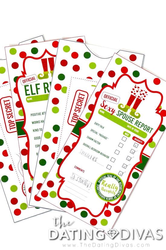 Elf Report Card Printables