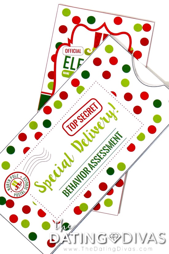 Elf Report Card Envelope