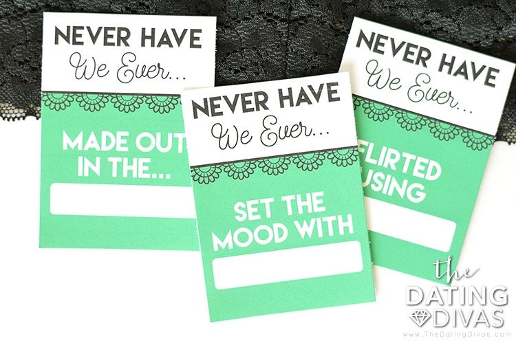 Never have I ever question cards for couples to use in the bedroom | The Dating Divas