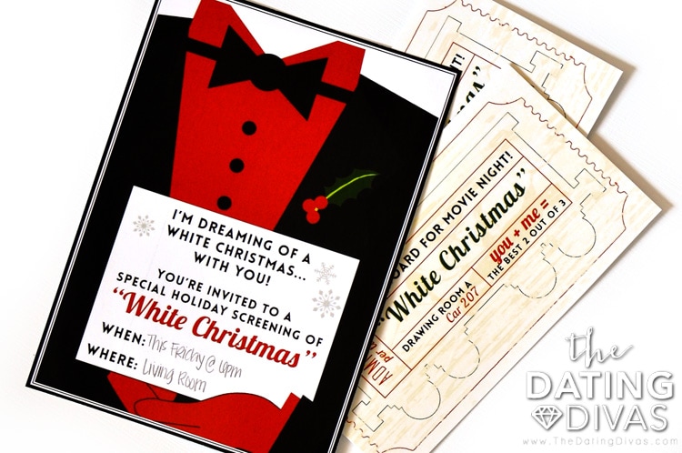 White Christmas Movie Night Invite