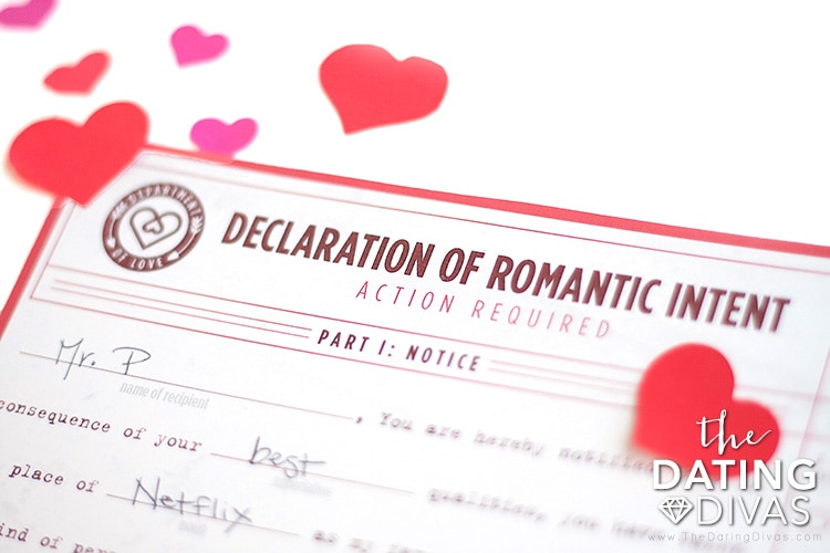 Declaration of Love Card {Printables & Gifts} - The Dating Divas