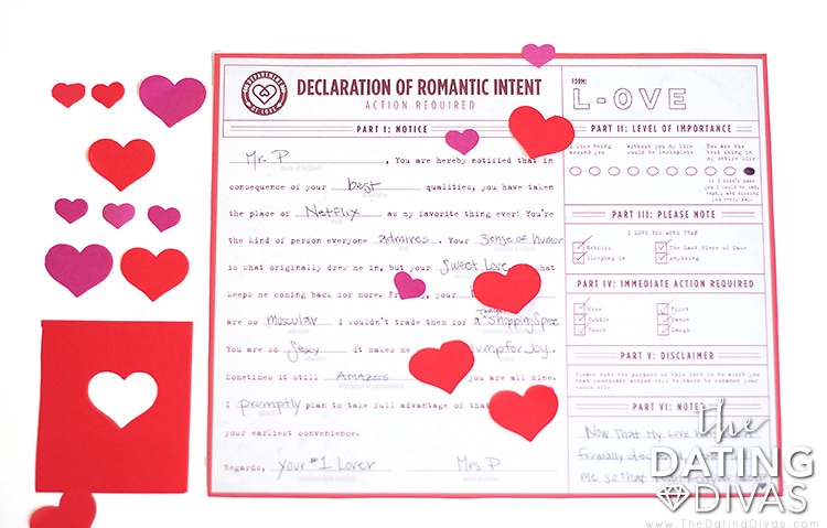 An official declaration of your love!