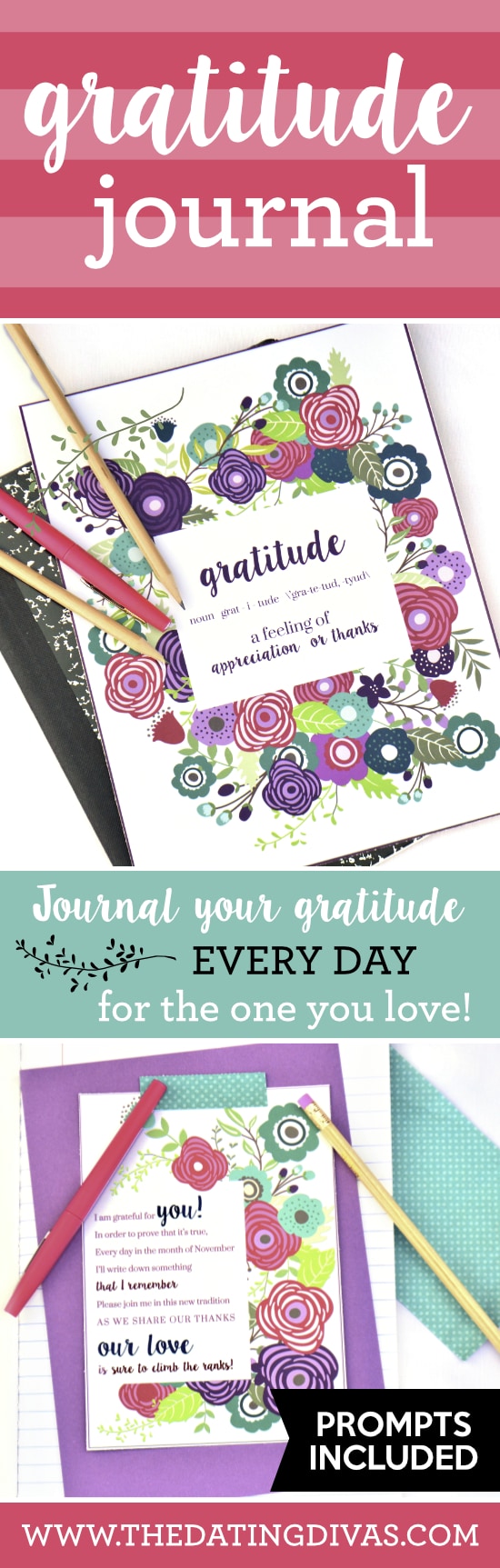 Fabulous gratitude journal to share the love for your spouse through the month!