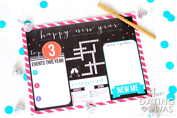 New Year's Eve Countdown Dinner Place Mat