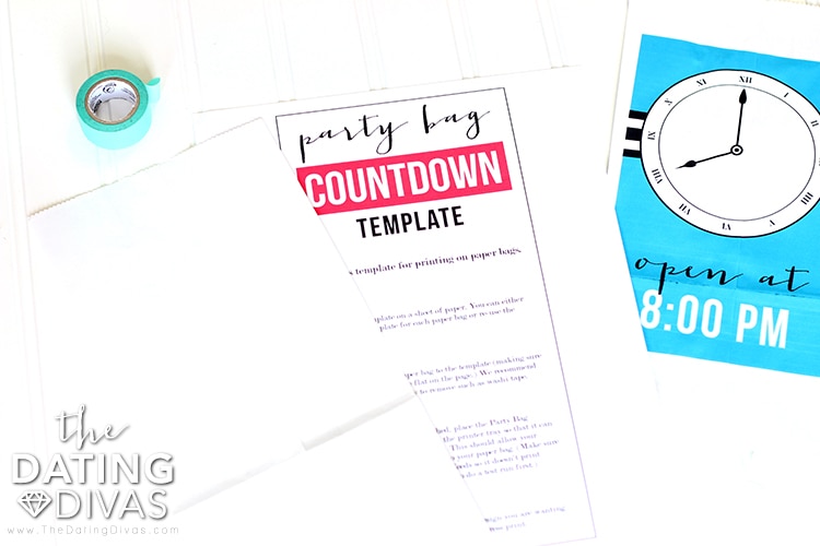 New Year's Eve Countdown Bag Template