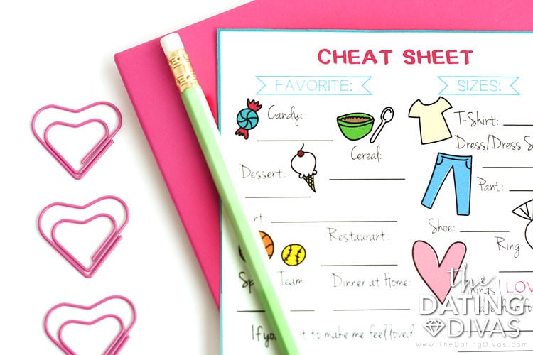 Complete a cheat sheet on your spouse to always have handy!