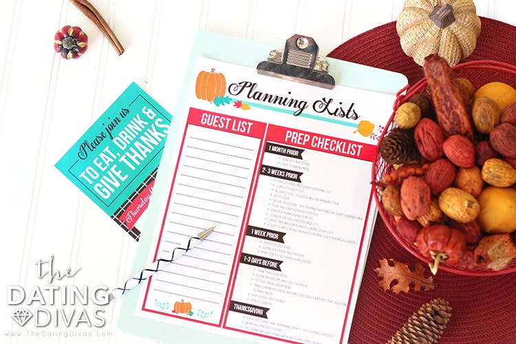 Thanksgiving Dinner Checklists