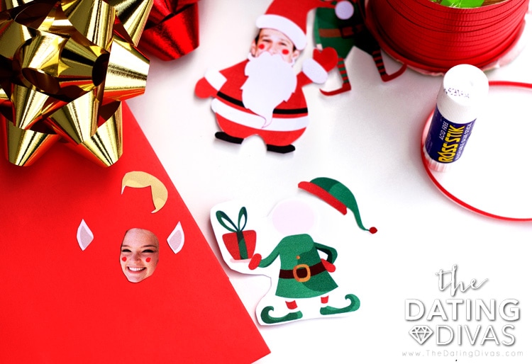 How to assemble elf ornament printables.