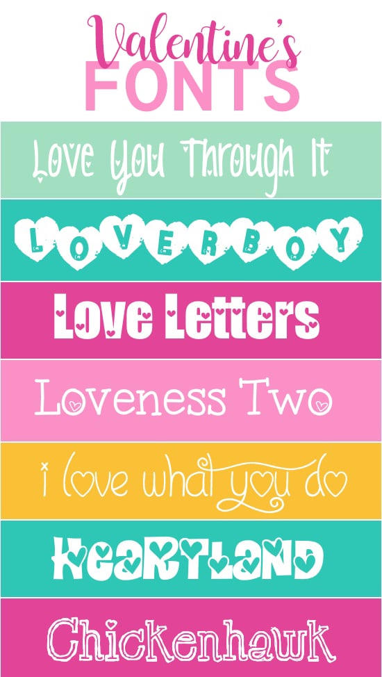 Free Love Fonts for Valentine's Day