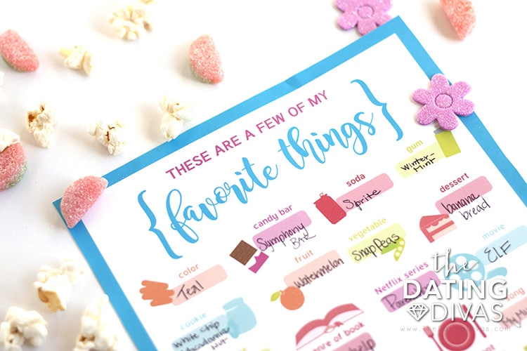 A Few of Our Favorite Things Questionnaires for Couples - 41