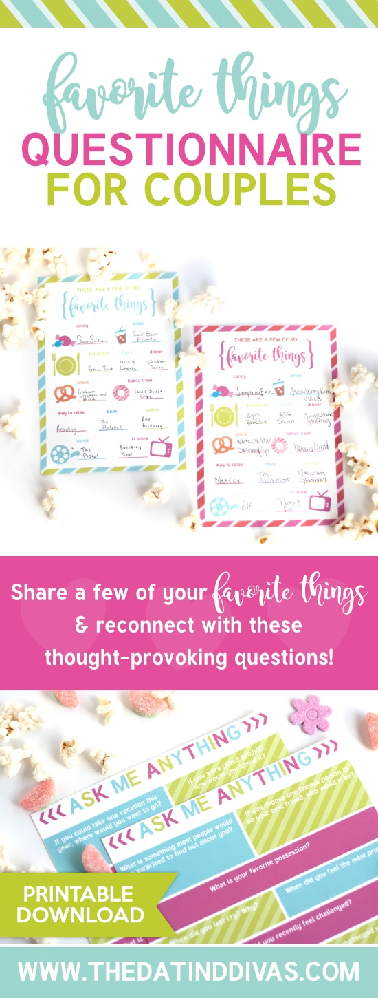 A Few of Our Favorite Things Questionnaires for Couples - 43