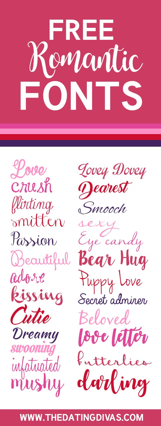 Love Fonts  for Every Occassion The Dating Divas