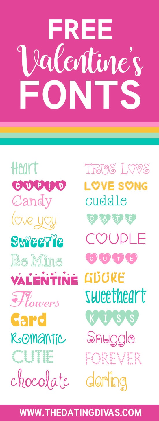 Romantic and Free Love Fonts for Valentine's Day