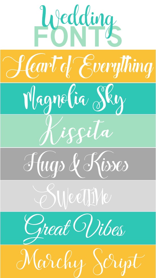 The Best Free Wedding Typography