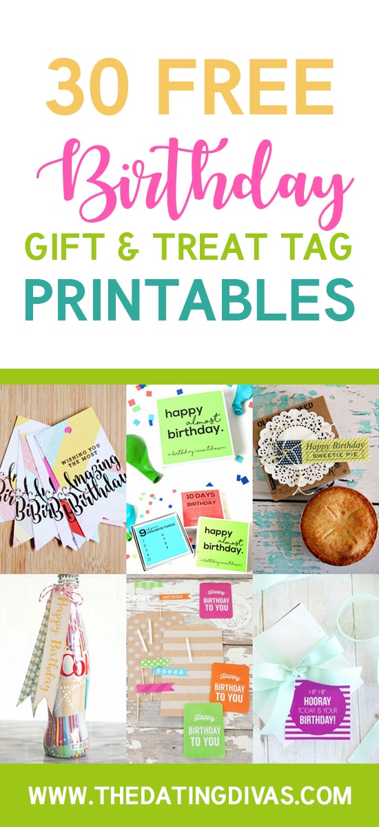 Gift & Treat Tag Birthday Printables