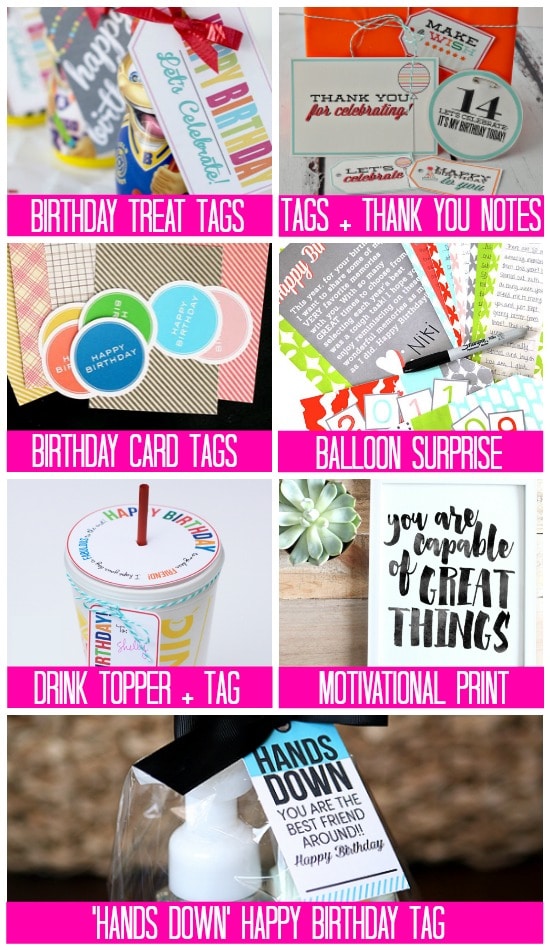 Printables Free Birthday Gift & Treat Tag