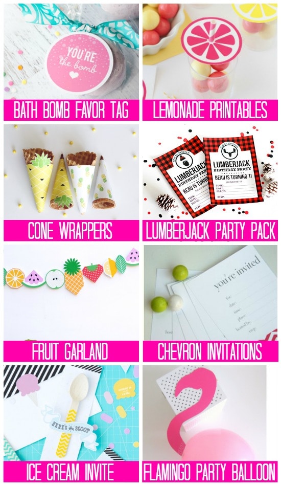 More Party Supply Birthday Printables