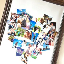 Framed Heart-Shaped Photo Collage