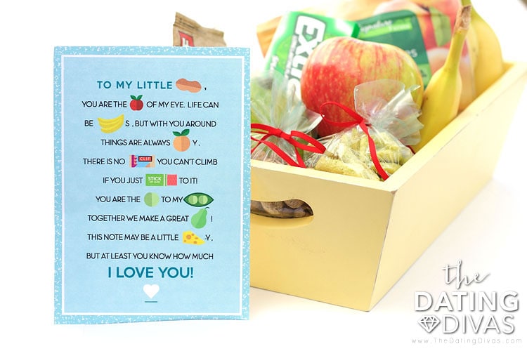 Card with a Basket of Healthy Treats