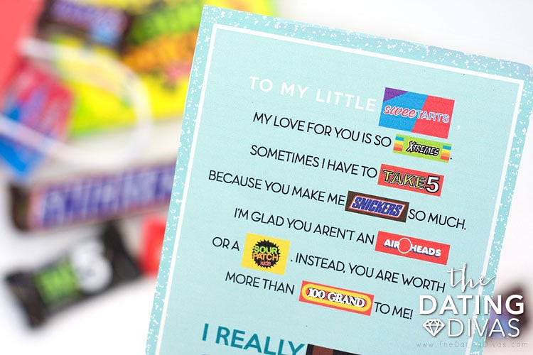 Candy Gram Card for Your Kids