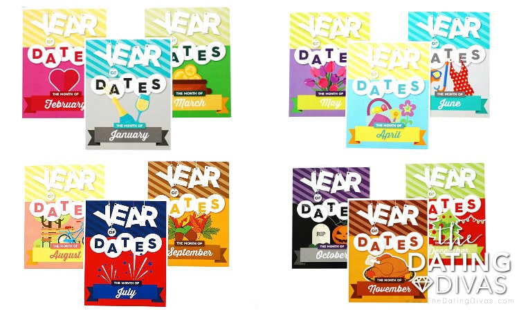 Year of Dates Monthly Dividers