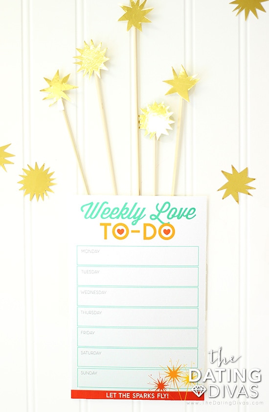 Weekly To-Do List for how to rekindle a relationship