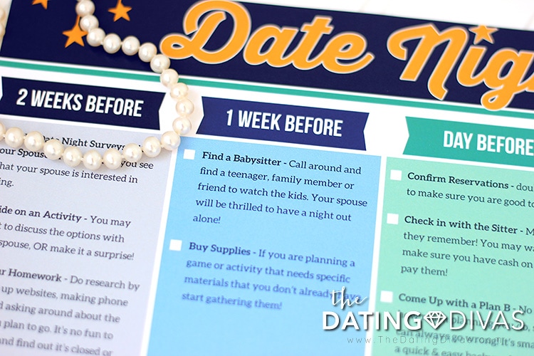 Dating Your Husband Date Night Checklist