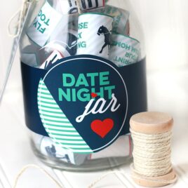 Date Night Ideas Jar + Printables from Somewhat Simple