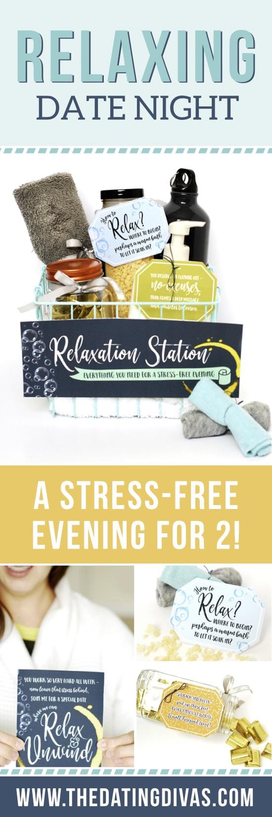 Check out these fabulous relaxing date ideas to help put your spouse at ease after a stressful week! #TheDatingDiva #AtHomeDates #RelaxationStation