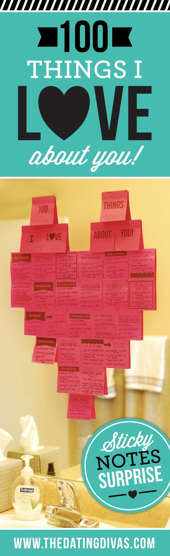 100 Reasons Why I Love You Sticky Note Surprise - 7